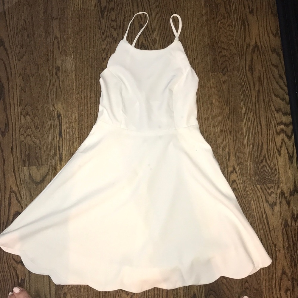 Lulus Play On Curves Ivory Backless dress